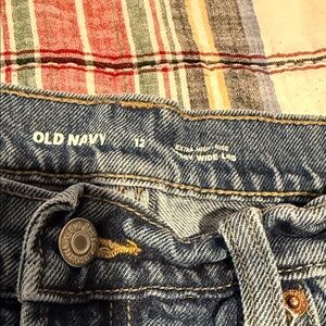 Old Navy Blue Denim Extra High-Rise, Baggy Wide Leg Jeans